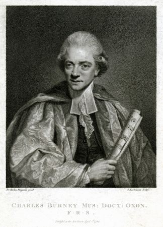 エッチング Bartolozzi - Charles Burney Mus: Oxon./F.R.S., After Sir Joshua Reynolds