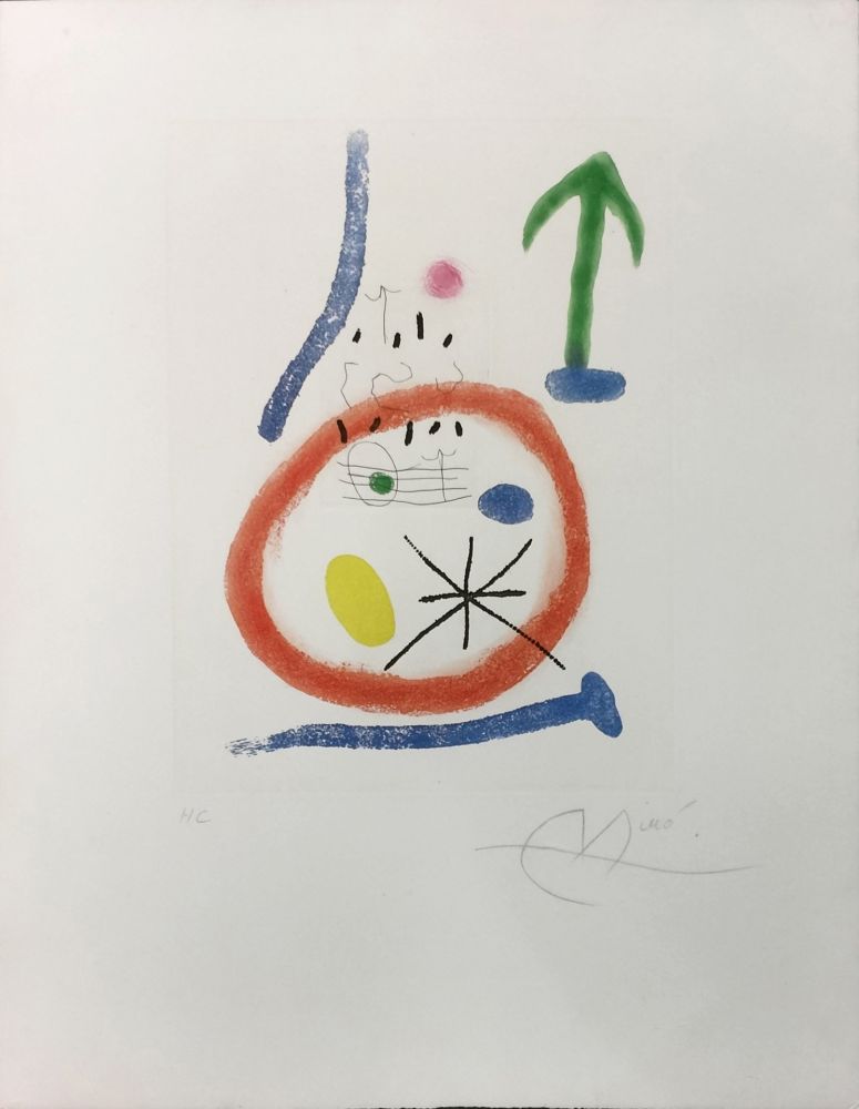 エッチングと　アクチアント Miró - CHEMIN DE RONDE III