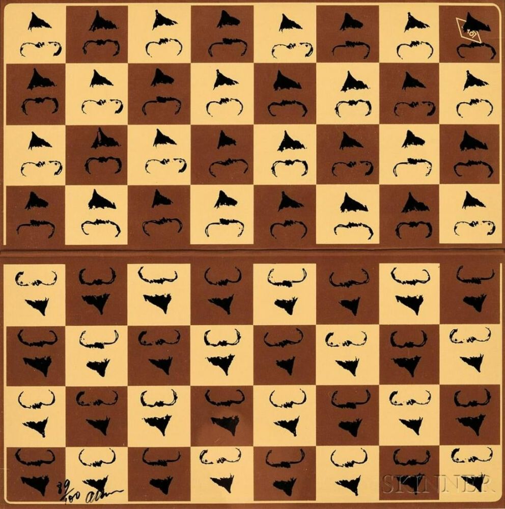 シルクスクリーン Arman - Chessboard in Hommage to Marcel Duchamp's L.H.O.O.Q.