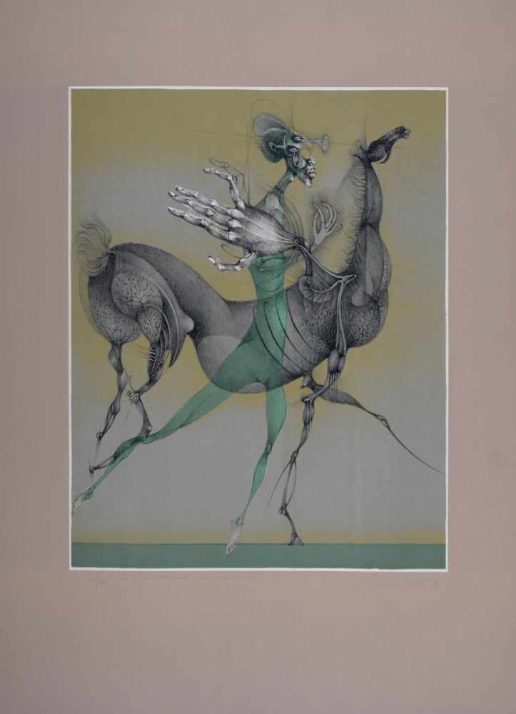 リトグラフ Bouché - Cheval et cavalier, 1978 - Hand-signed