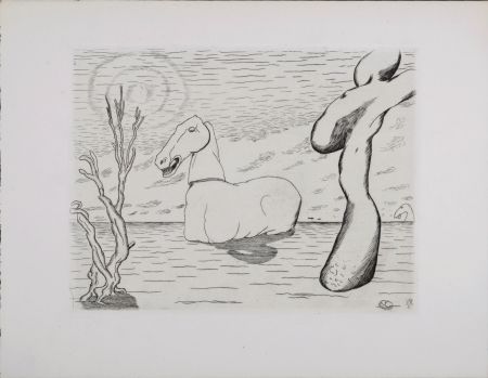 エッチング Vieillard - Cheval surréaliste, 1946