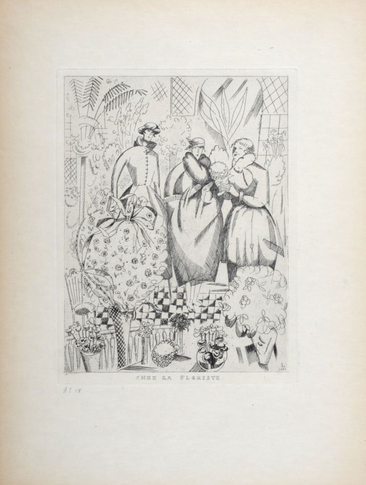 彫版 Laboureur - Chez la Floriste, 1920 