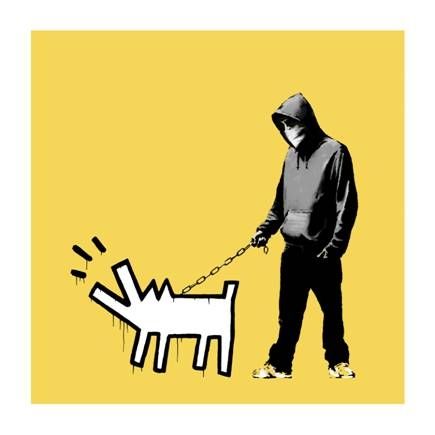 シルクスクリーン Banksy - Choose Your Weapon - Soft Yellow