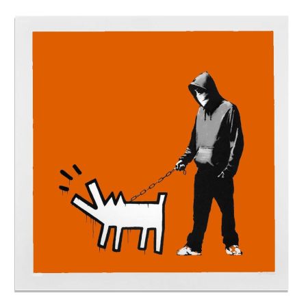 シルクスクリーン Banksy - Choose your weapon (orange)
