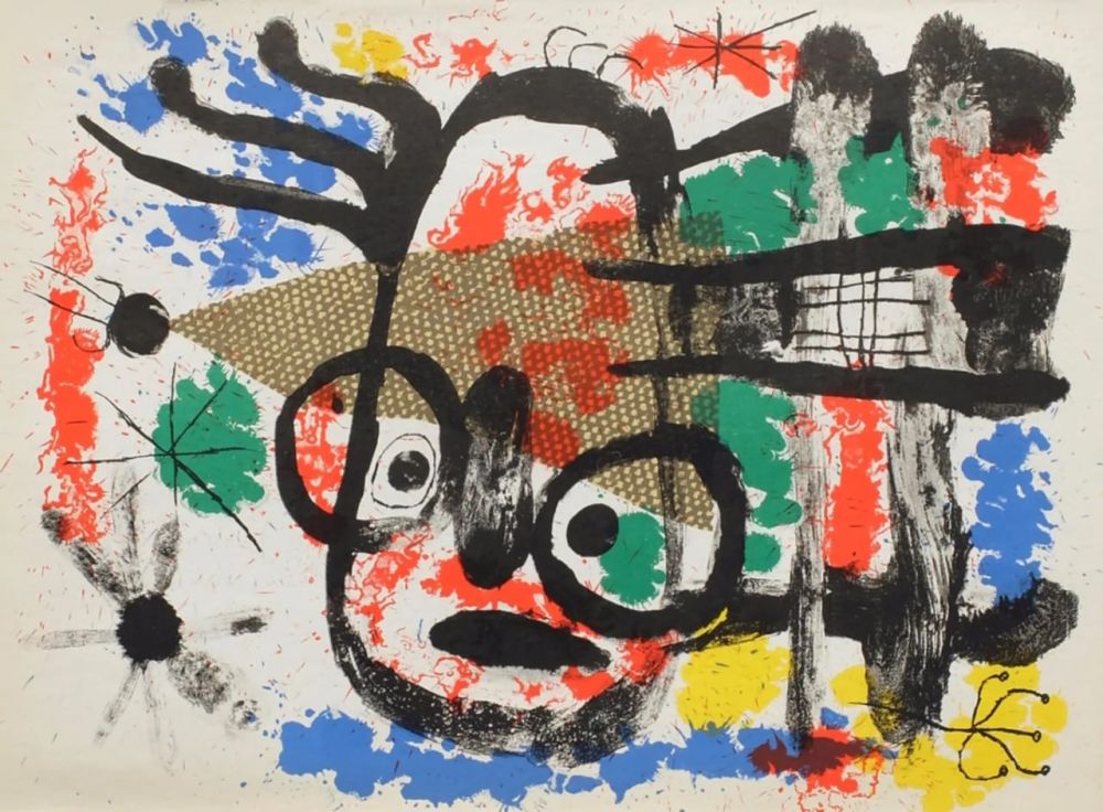 リトグラフ Miró - Chouette