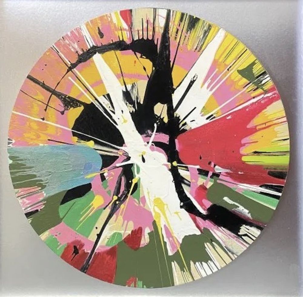 多数の Hirst - Circle Spin Painting on Canvas