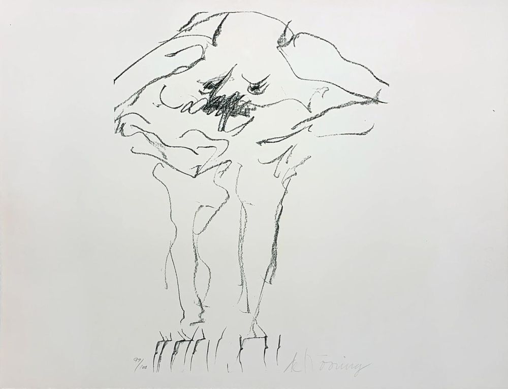 リトグラフ De Kooning - Clam Digger from Portfolio 9