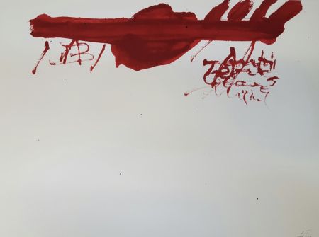 リトグラフ Tàpies - Clau-13