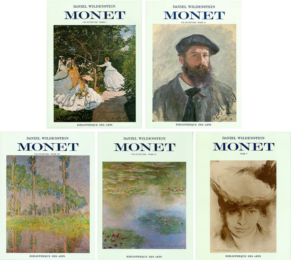 挿絵入り本 Monet - CLAUDE MONET. CATALOGUE RAISONNÉ (Peintures, pastels et dessins). 5 volumes. 1974-1991