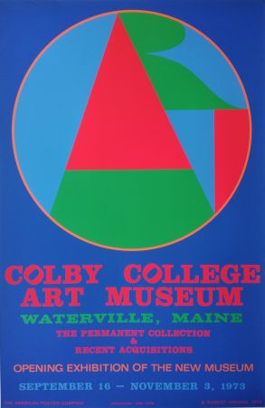 シルクスクリーン Indiana - Colby College, Art Museum, Waterville, Maine. The permanent collection & recent acquistions. Opening exhibition of the new museum, September 16- November 3, 1973