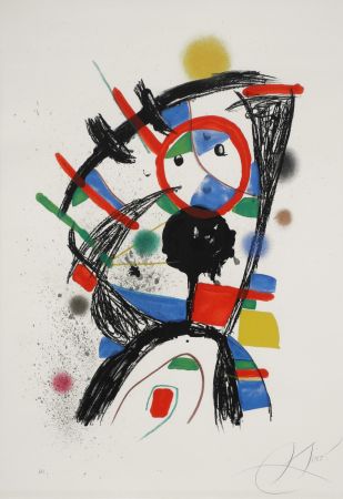 リトグラフ Miró - Colombine à la fenêtre