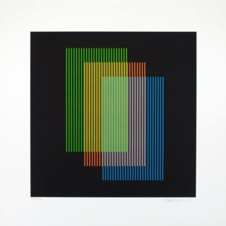 リトグラフ Cruz-Diez - Color aditivo Ramblas 1963-2011	