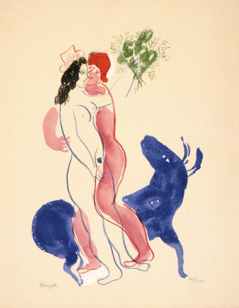 リトグラフ Chagall - Colour Amour, La Bette Bleu