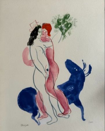 リトグラフ Chagall - Colour Amour, La Bette Bleu