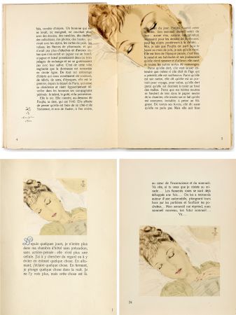 挿絵入り本 Foujita - COMBAT AVEC L'IMAGE. (J. Giraudoux) Avec un dessin de Foujita (1941).