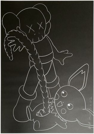 シルクスクリーン Kaws - Companion vs Pikachu