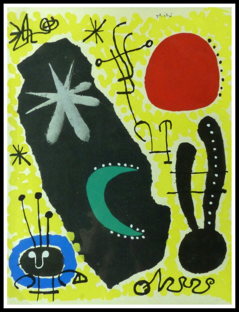 ステンシル Miró - COMPOSITION 