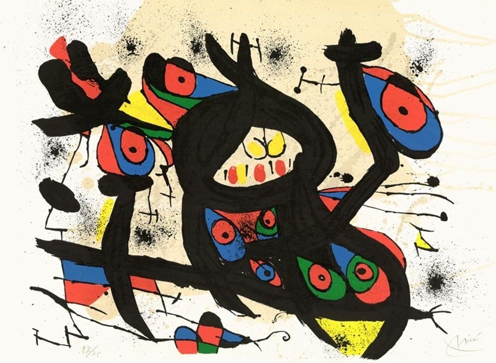 リトグラフ Miró - Composition 