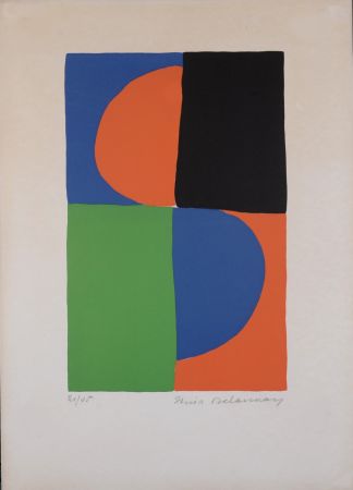 リトグラフ Delaunay - Composition,1963 - Hand-signed and numbered!