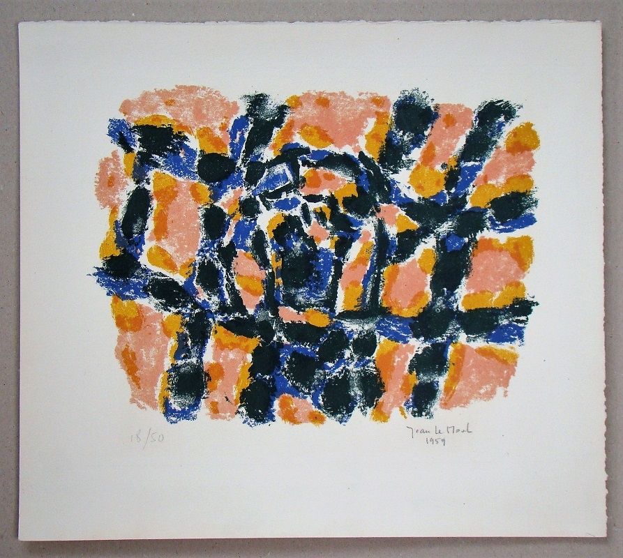リトグラフ Le Moal - Composition - 1959