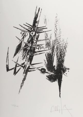 リトグラフ Lam - Composition, 1974 - Hand-signed