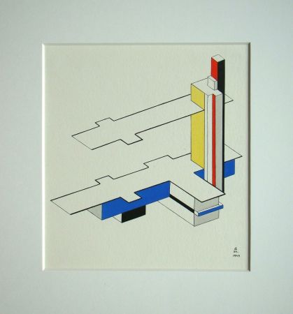 ステンシル Del Marle - Composition abstrait