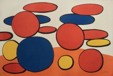 リトグラフ Calder - Composition aux cercles