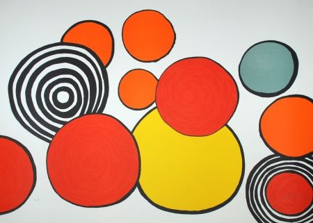 リトグラフ Calder - Composition aux cercles