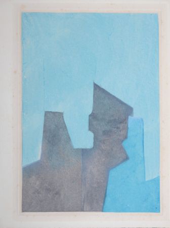 エッチングと　アクチアント Poliakoff - Composition bleue, Parménide, 1964 (#D)