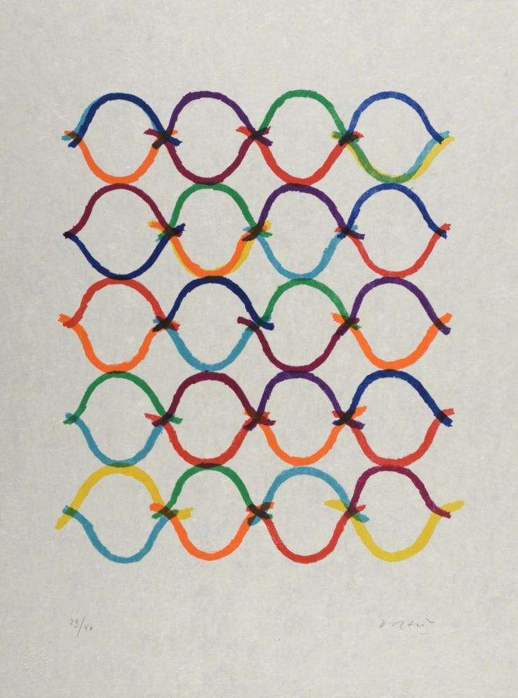 リトグラフ Dorazio - Composition (#C), 1976 - Hand-signed
