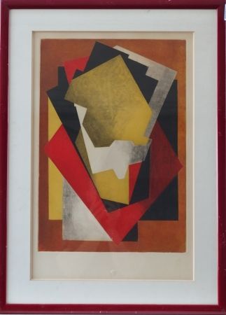エッチングと　アクチアント Villon - Composition cubiste