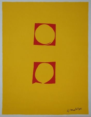 シルクスクリーン Matisse - Composition Deux cercles