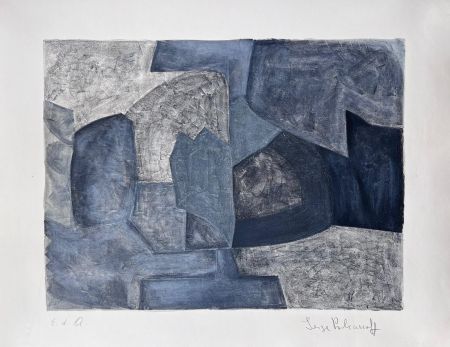 リトグラフ Poliakoff - Composition Grise L59 