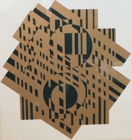 リトグラフ Vasarely - Composition géométrique