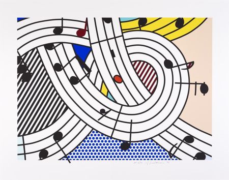 シルクスクリーン Lichtenstein - Composition II