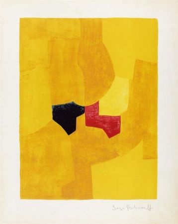 リトグラフ Poliakoff - Composition jaune L46 