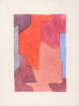 エッチングと　アクチアント Poliakoff - Composition mauve bleue et rouge, Parménide, 1964 (#E)