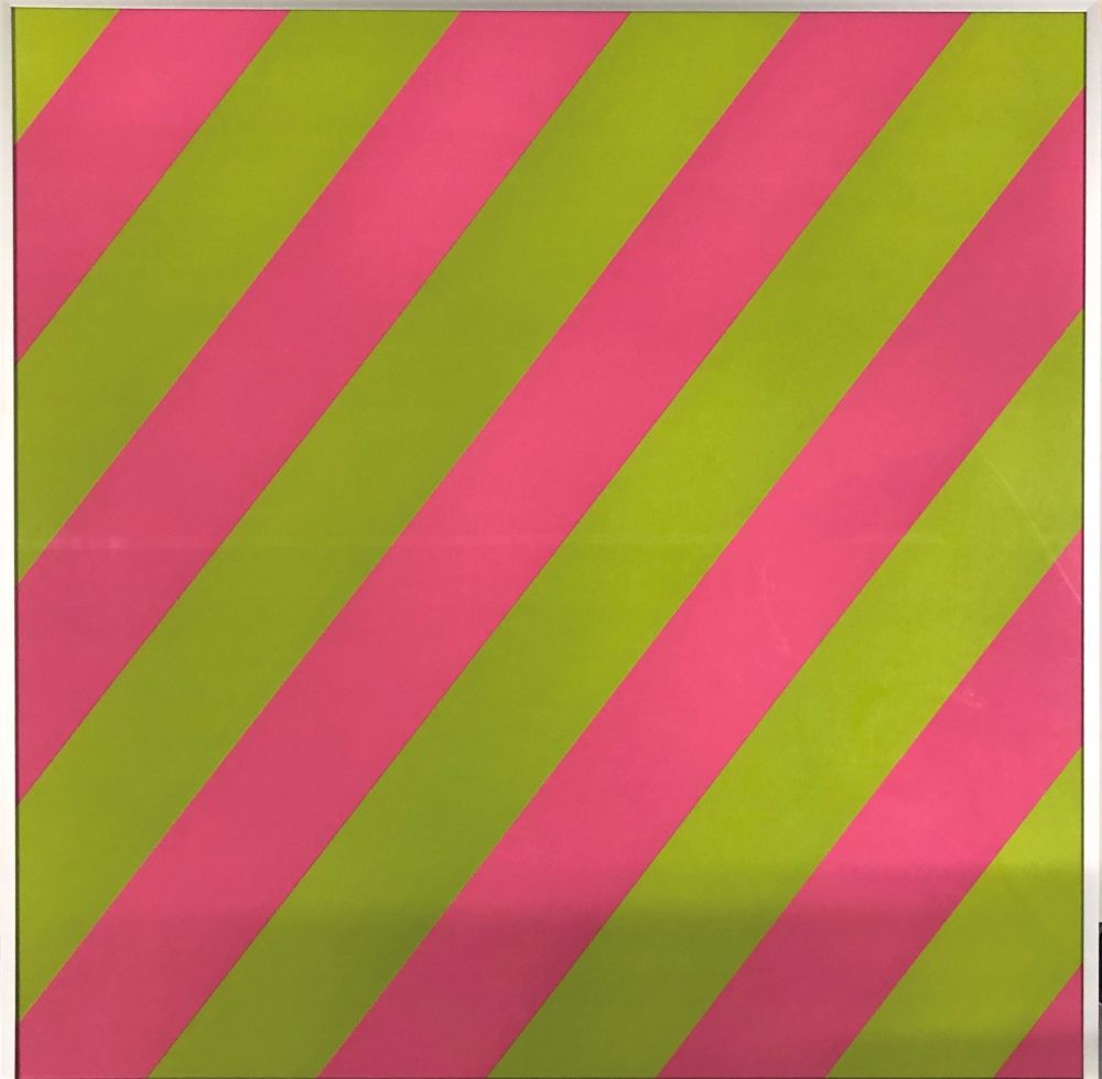 リトグラフ Mosset - Composition Pink / Green