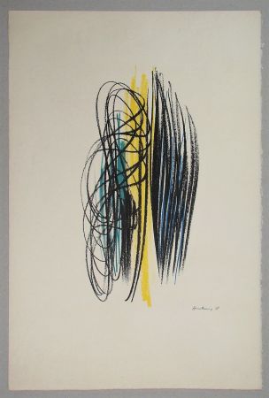 リトグラフ Hartung - Composition pour XXe Siècle - 1958