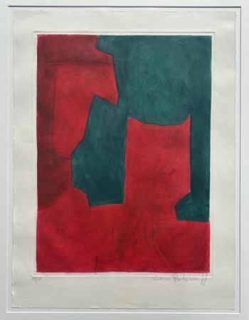 彫版 Poliakoff - Composition Rouge et Verte