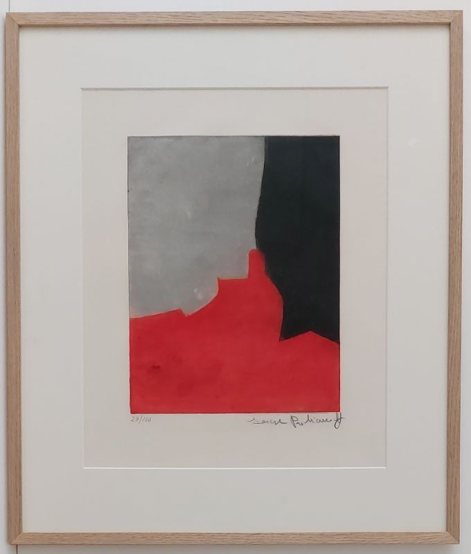 エッチングと　アクチアント Poliakoff - Composition rouge, grise et noire IV 