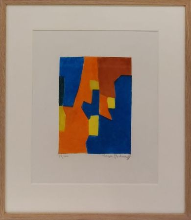 エッチング Poliakoff - Composition rouge, jaune et bleue VI 