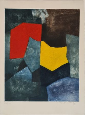 エッチングと　アクチアント Poliakoff - Composition rouge, verte, jaune et bleue XVI 