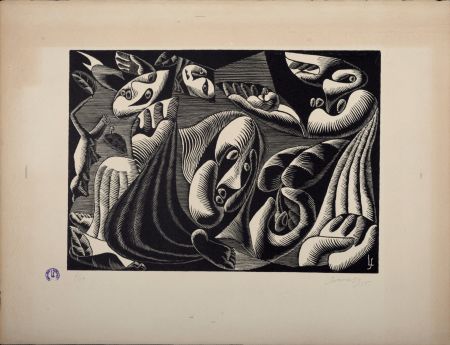 木版 Survage - Composition surréaliste XXII (2), 1935