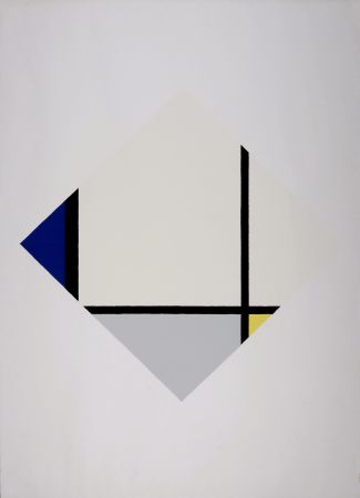 シルクスクリーン Mondrian - Composition with Blue and Yellow (Composition 1), c. 1960