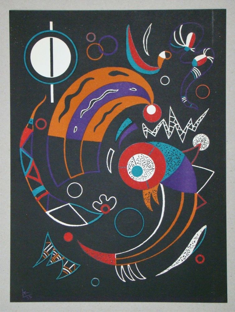 リトグラフ Kandinsky - Comètes