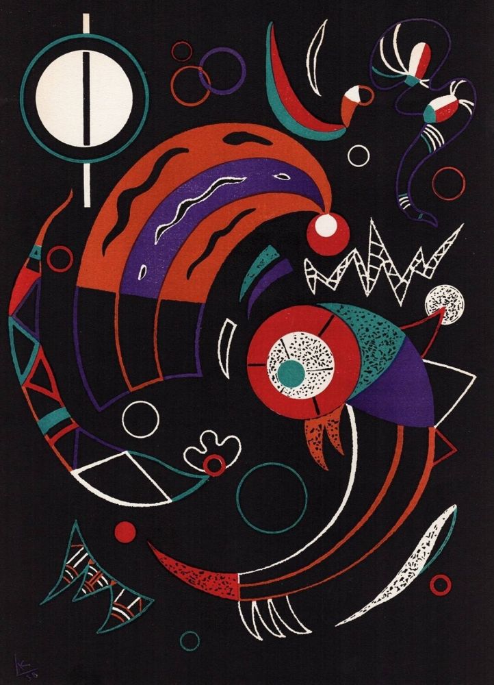 リトグラフ Kandinsky - Comètes