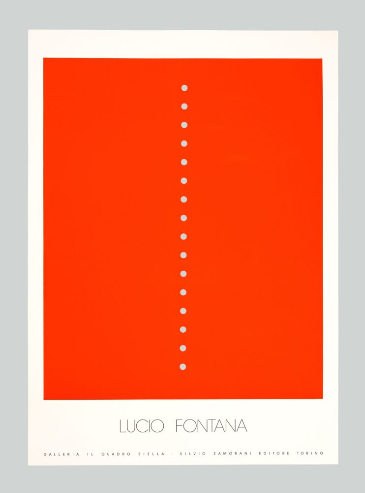 シルクスクリーン Fontana - Concetto spaziale (rosso)