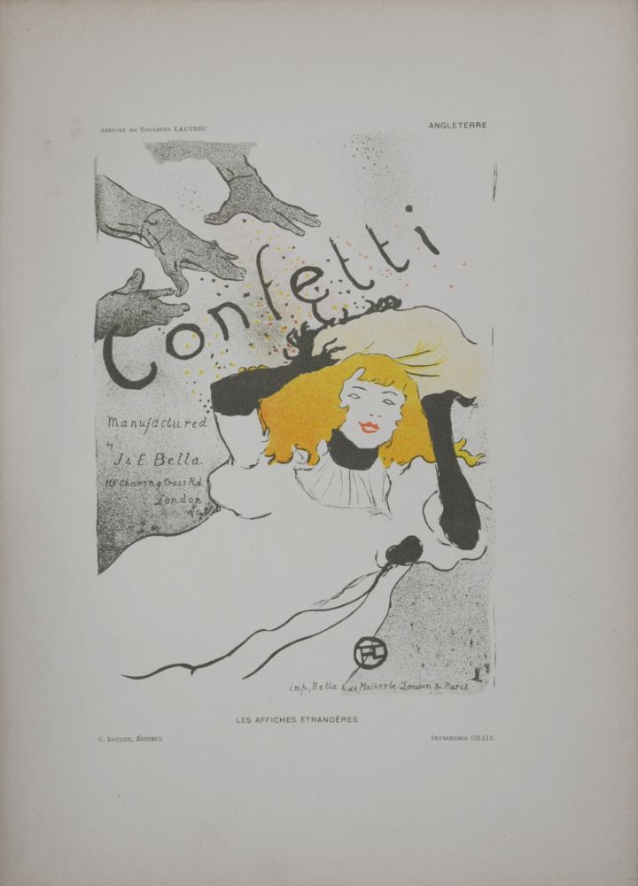 リトグラフ Toulouse-Lautrec - Confetti, 1897