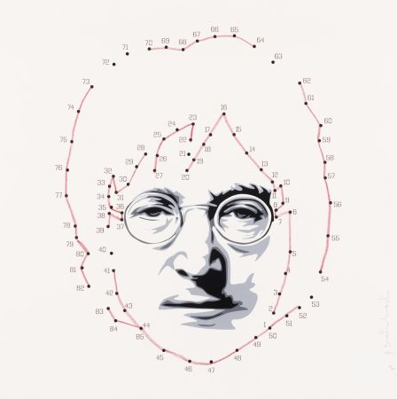 シルクスクリーン Mr Brainwash - Connecting Lennon - Red